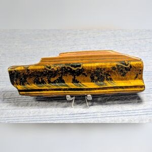 Tigers Eye Slab With Blue #4 6 X 2 inches